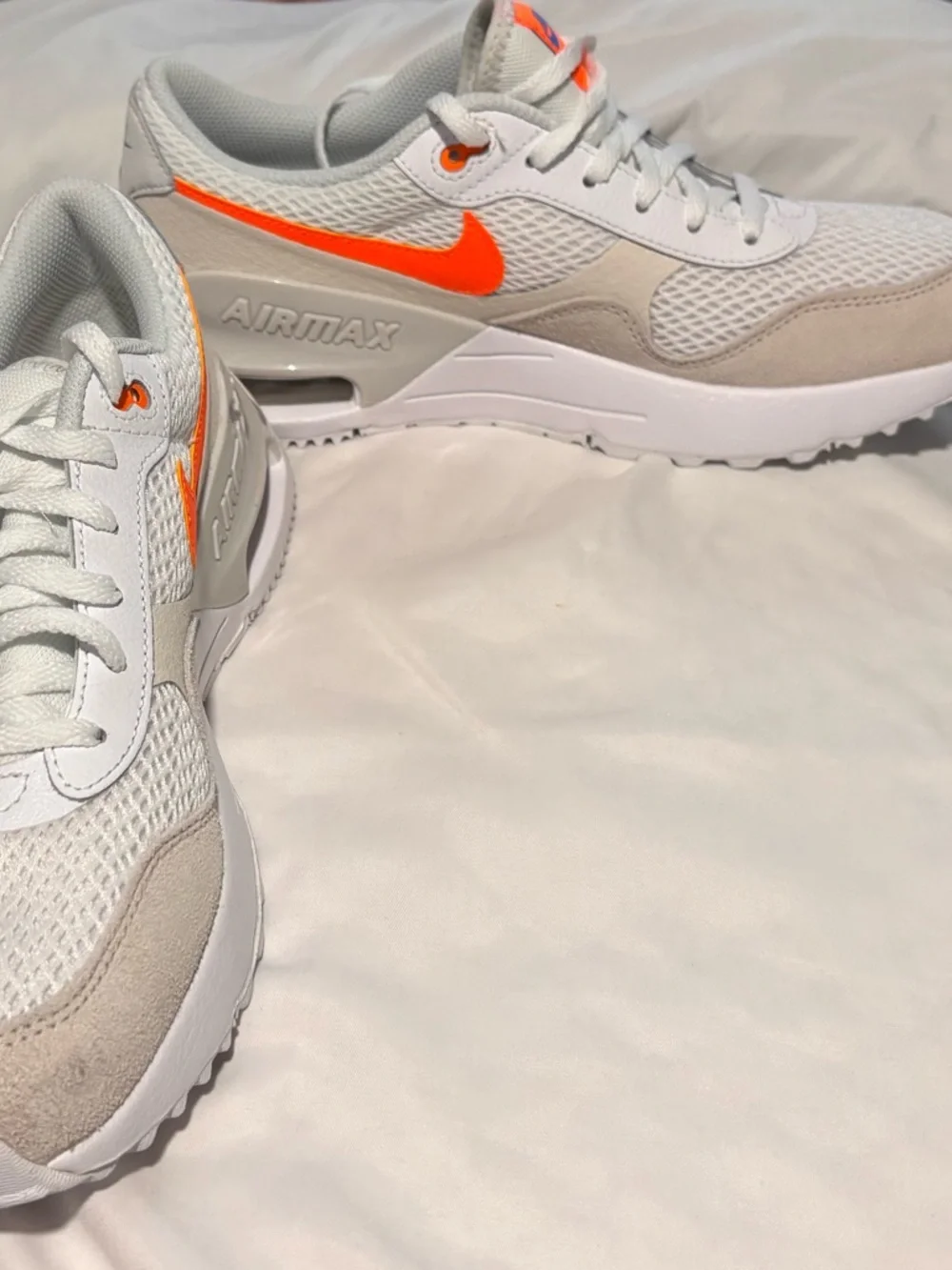 Nike Air Max White & Orange Sneakers. Never Worn - Picture 1 of 3